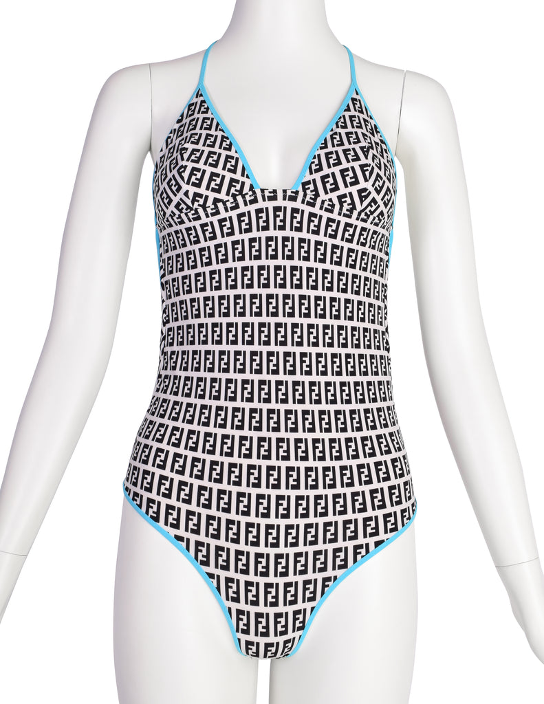 Fendi  Ff Logo Monogram Printed Swimsuit One-Piece Bathing Suit