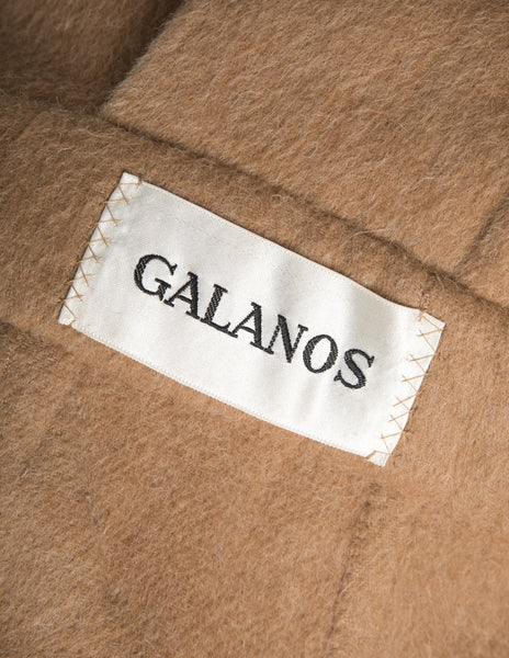 Galanos Vintage Early 1970s Light Brown Camel Wool Coat