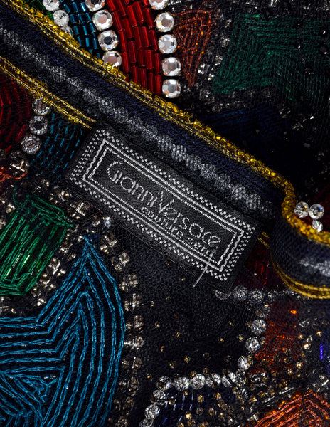 Gianni Versace Vintage AW 1989 COUTURE Sparkly Beaded Embellished Circus Top