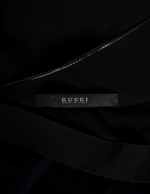 Gucci Vintage AW 2009 by Frida Giannini Black Draping Jersey
