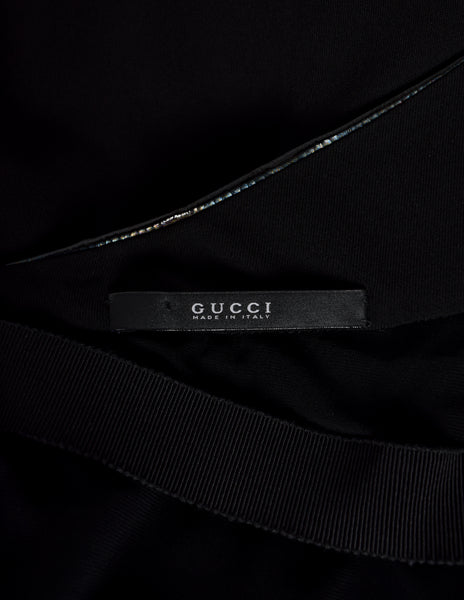 Gucci Vintage AW 2009 by Frida Giannini Black Draping Jersey Asymmetrical One Shoulder Gown