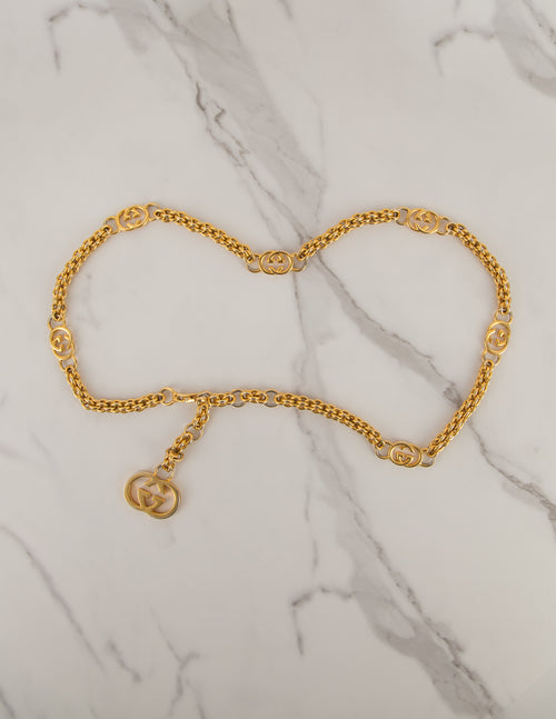 Gucci Vintage Golden GG Logo Chain Belt – Amarcord Vintage Fashion