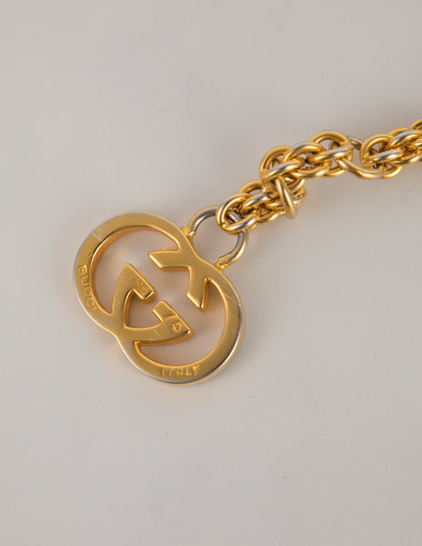 Gucci Vintage Golden GG Logo Chain Belt