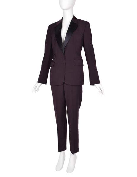 Gucci by Tom Ford Vintage SS 1998 Deepest Aubergine Two Piece Tuxedo Suit