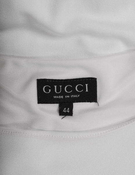 Gucci by Tom Ford Vintage AW 1996 Legendary White Jersey & Mariner Link Cutout Gown