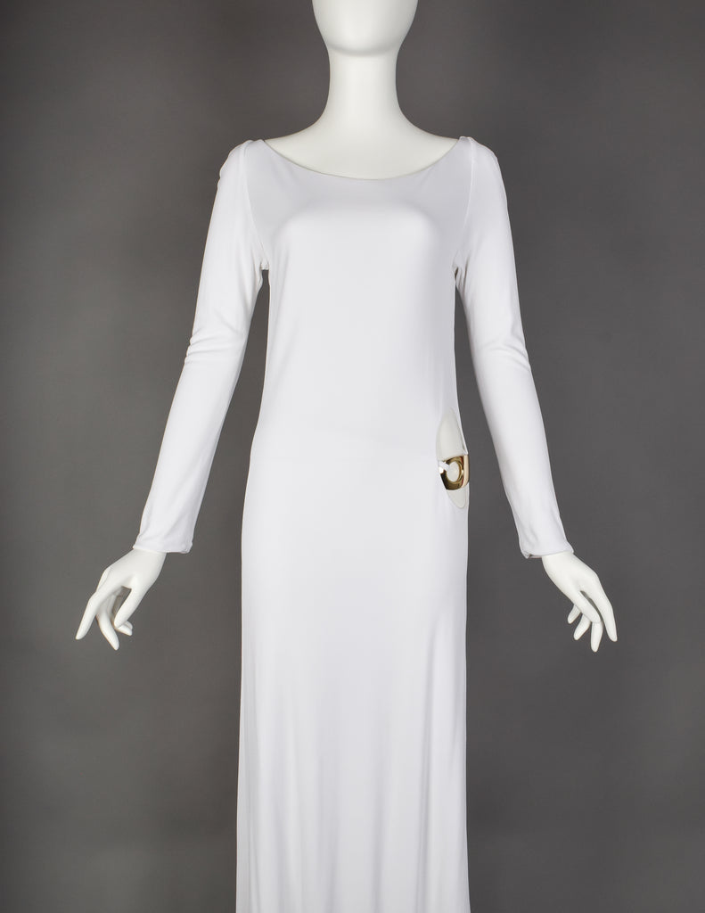 Gucci by Tom Ford Vintage AW 1996 Legendary White Jersey & Mariner Lin Amarcord Vintage Fashion Gucci by Tom Ford Vintage AW 1996 Legendary White Jersey & Mariner Lin Amarcord Vintage Fashion