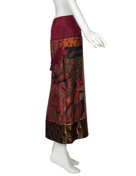 Jean Paul Gaultier Vintage AW 2002 Pieced Jacquared and Pictorial Skirt