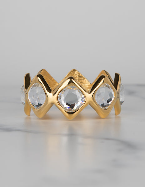 Givenchy Vintage Golden Gem Bangle Bracelet