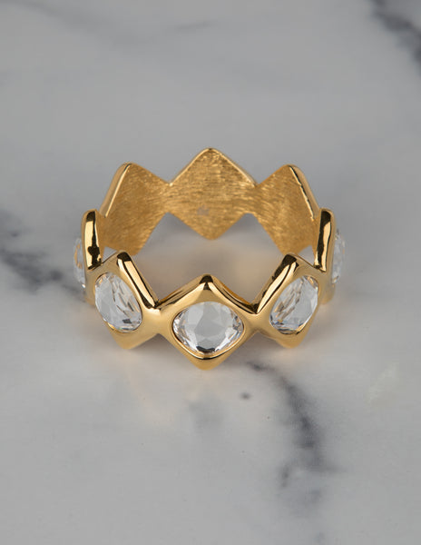 Givenchy Vintage Golden Gem Bangle Bracelet
