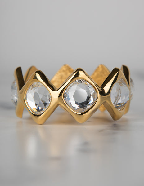 Givenchy Vintage Golden Gem Bangle Bracelet
