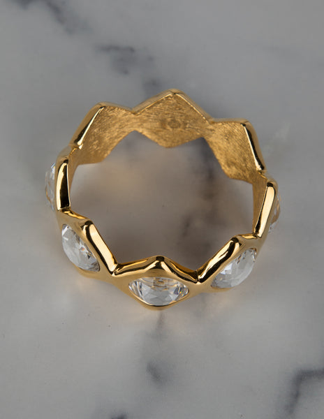 Givenchy Vintage Golden Gem Bangle Bracelet