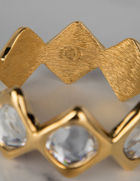 Givenchy Vintage Golden Gem Bangle Bracelet