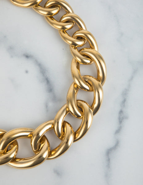 Givenchy Vintage Massive Golden Chunky Chain Necklace