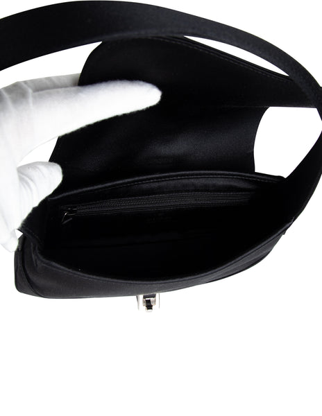 Gucci Vintage Tom Ford Era Black Satin Mini Jackie Evening Bag