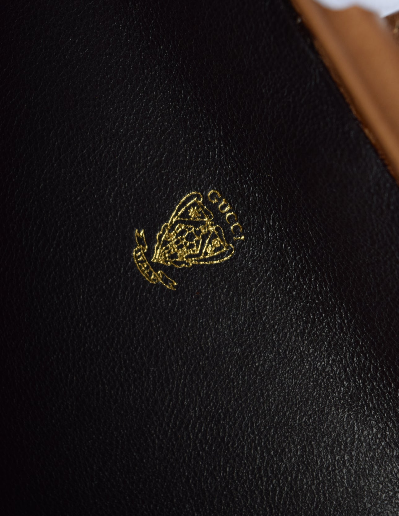 Gucci Vintage Light Brown Micro GG Monogram Canvas and Leather Hard Case Clutch with Crossbody Strap
