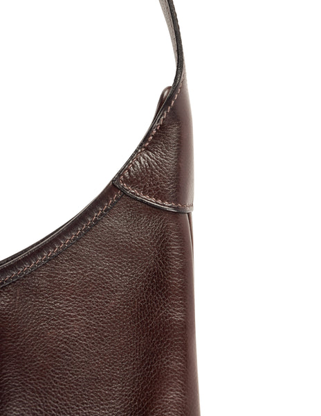 Hermes Vintage 2004 Chocolate Brown Leather Sac Trim Anate Fringe Shoulder Satchel Bag