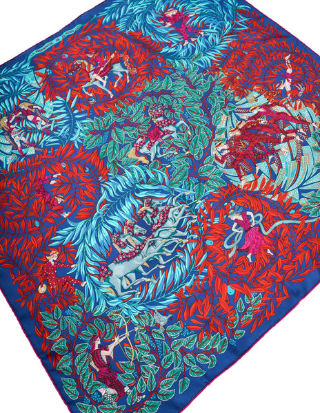 Hermes Vintage La Promenade De Platon by Annie Faivre Greek Garden Silk Scarf