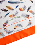 Hermès Vintage Plumes par Henri de Linarès Feather Print Orange