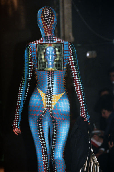 Jean Paul Gaultier Vintage AW 1995 Cyber Collection Iconic Original Cyber Dot Gloved Shrug