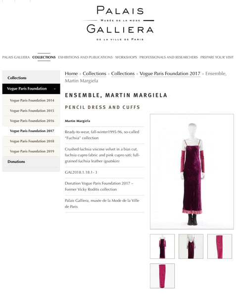 Martin Margiela Vintage AW 1995 Iconic Magenta Crushed Velvet Slip Dress