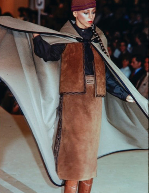 Yves Saint Laurent Vintage AW 1977 Green Brown Passementerie