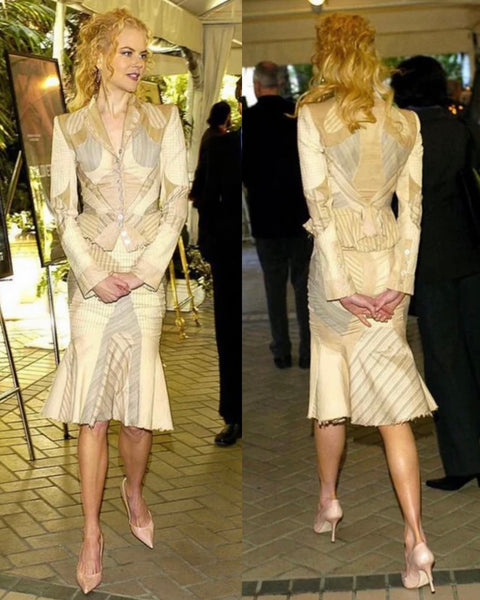 Alexander McQueen Vintage SS 2004 Deliverance Iconic Patchwork Jacket Skirt Suit