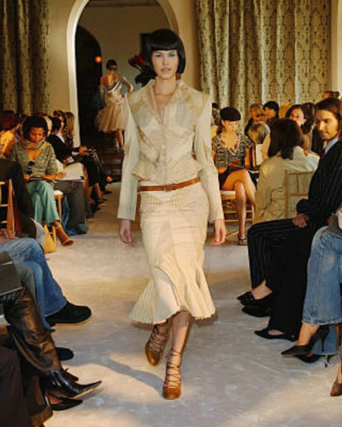 Alexander McQueen Vintage SS 2004 Deliverance Iconic Patchwork Jacket Skirt Suit