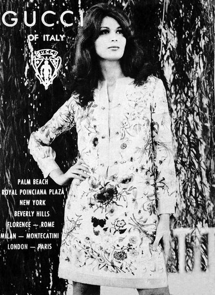 Gucci Vintage 1960s Iconic Flora Silk Tunic Mini Dress
