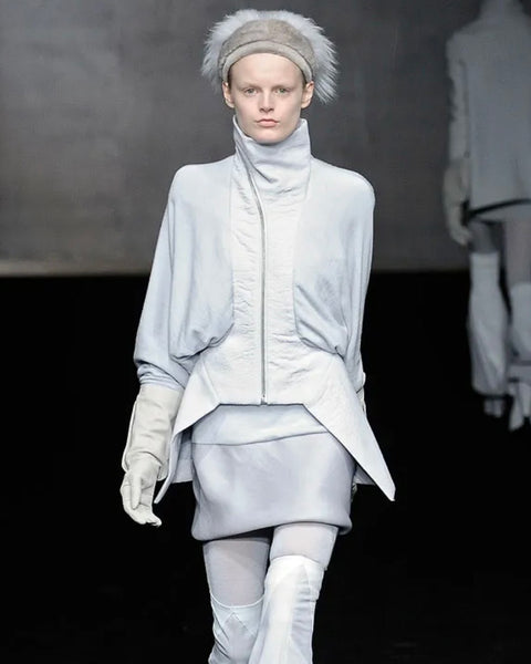 Rick Owens Vintage AW 2009 Crust Collection Lambskin Leather and Knit Wool Batwing Jacket
