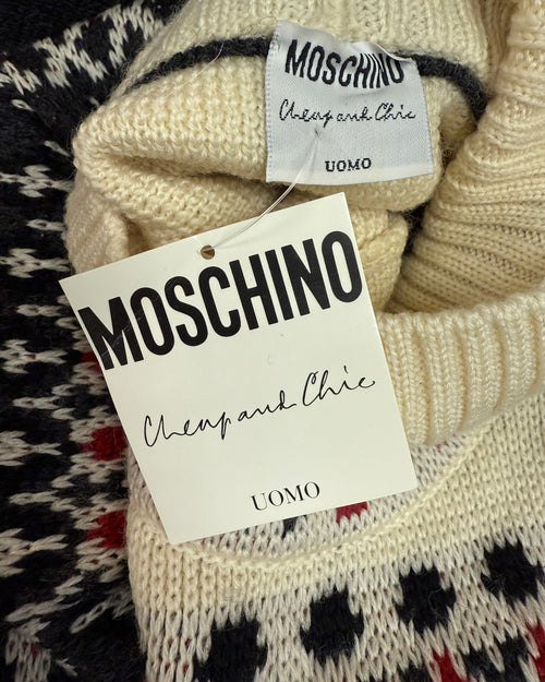 Moschino Vintage AW 1991 Incredible Men's Card Suits People