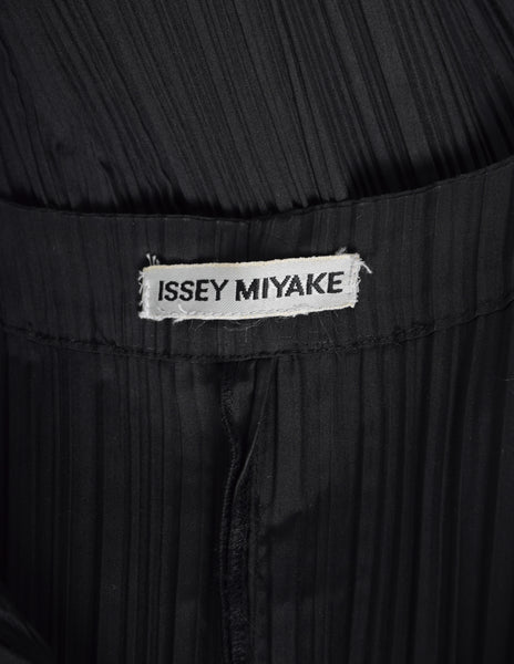 Issey Miyake Vintage AW 1990 Black Pleated Hooded Dress