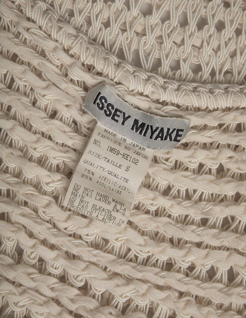 Issey Miyake Vintage 1990s Black and Ivory Crochet Vest – Amarcord