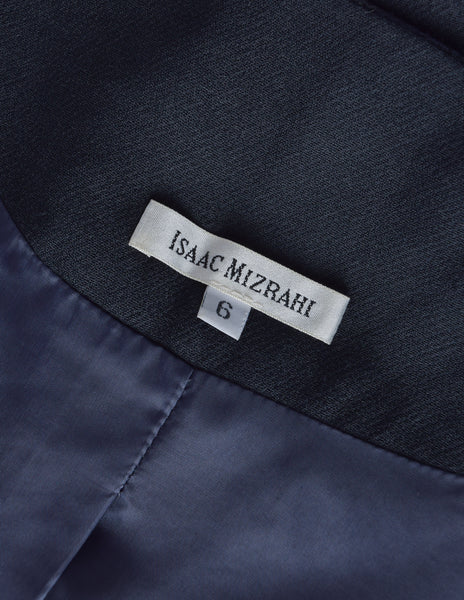 Isaac Mizrahi Vintage SS1996 Runway Deepest Blue Wool Gabardine Jacket and Bra Set