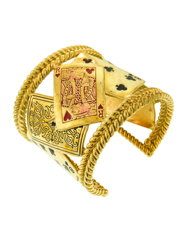 Isabel Canovas Vintage Phenomenal 'POKER' Playing Cards Suits Cuff Bracelet