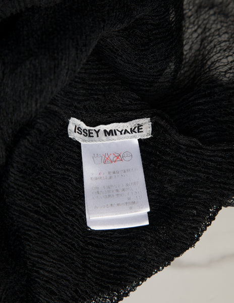 Issey Miyake Vintage Black Sheer Web Top