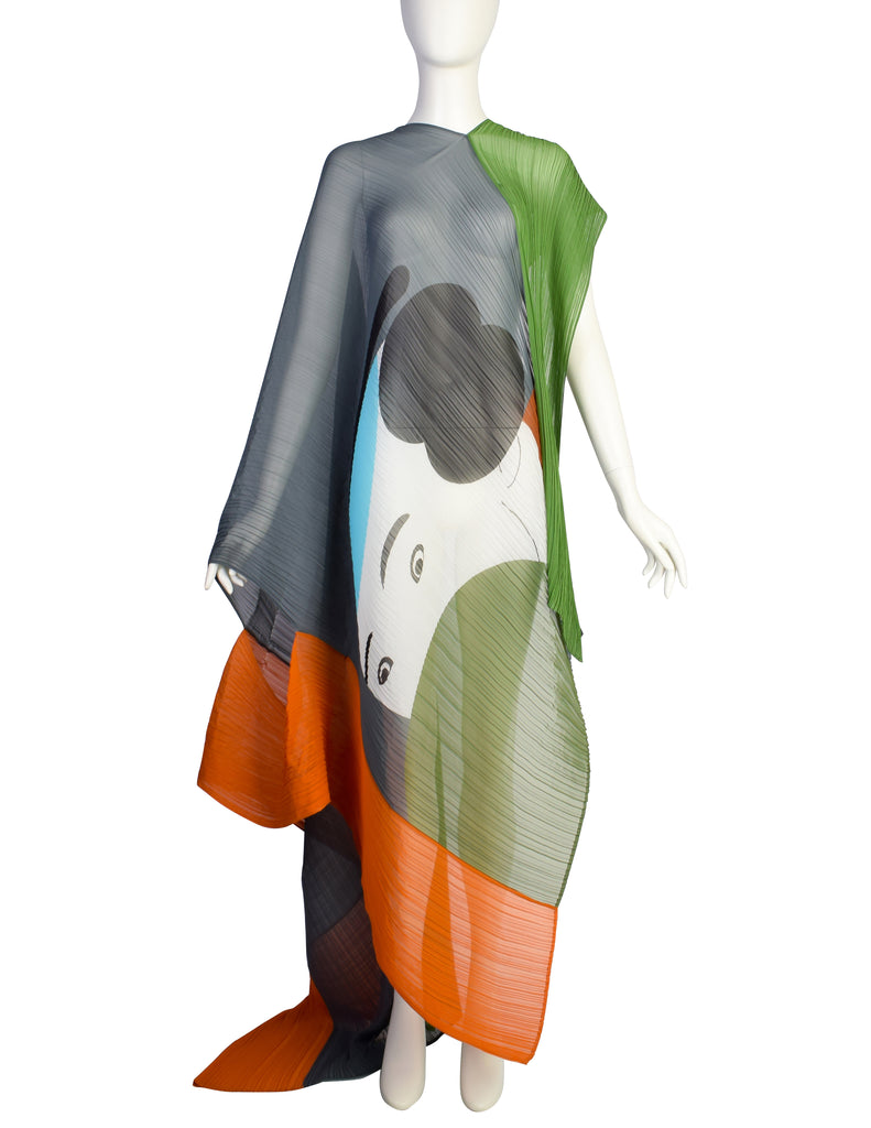 PLEATS PLEASE ISSEY MIYAKE + IKKO TANAKA Large Stall NIHON BUYO 100%  Polyester