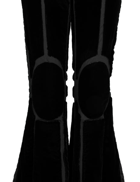 Jean Paul Gaultier Vintage AW 1996 Phenomenal Futuristic Black Velvet Jacket and Pant Ensemble