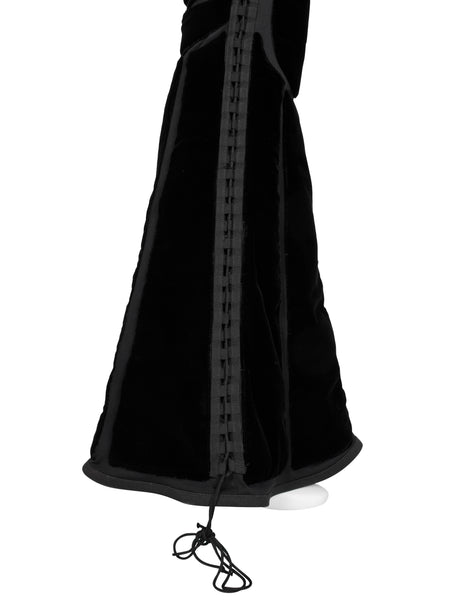 Jean Paul Gaultier Vintage AW 1996 Phenomenal Futuristic Black Velvet Jacket and Pant Ensemble