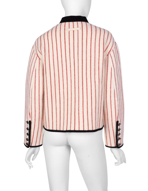 Jean Paul Gaultier Vintage AW 1992 White and Red Stripe Cropped