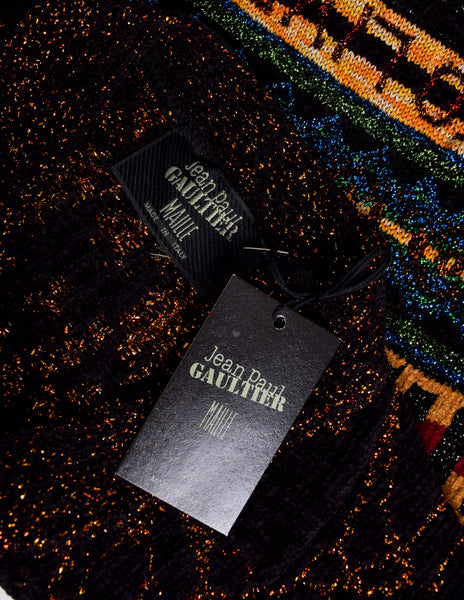 Jean Paul Gaultier Vintage AW 1995 Men's Multicolor Lurex 'Too Wild To Live Too Young To Die' Sweater