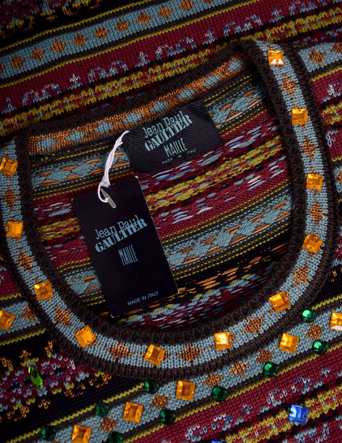 Jean Paul Gaultier Vintage AW 1990 Embellished Multicolor Fair Isle Kn –  Amarcord Vintage Fashion