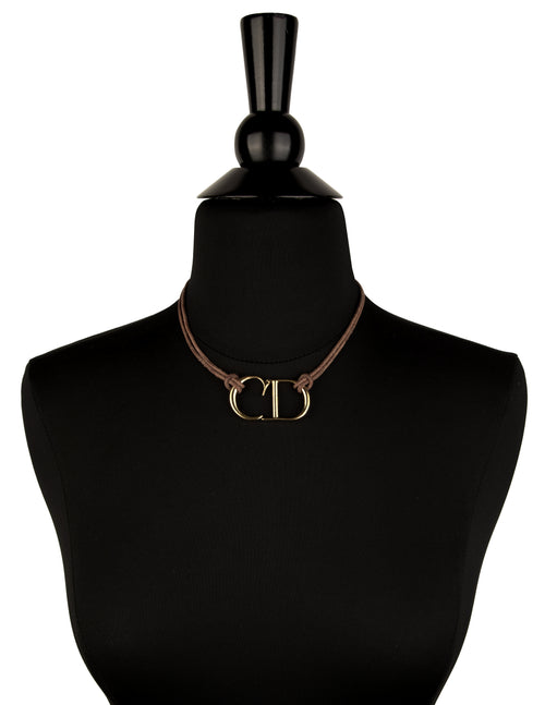 Christian Dior Vintage AW 2000 by John Galliano Golden CD Logo