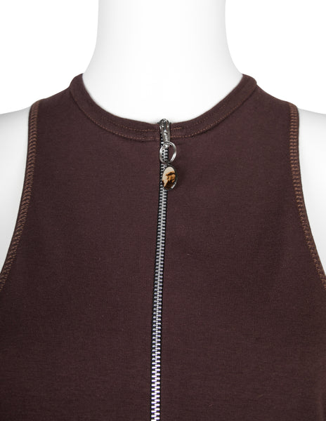 Jean Paul Gaultier Vintage AW 1992 Body Patch Maroon Cotton Jumpsuit