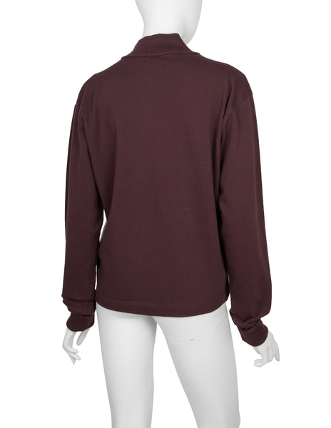 Jean Paul Gaultier Vintage AW 1992 Body Print Maroon Long Sleeve Shirt