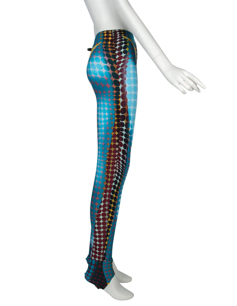 Jean Paul Gaultier Vintage AW 1995 Cyber Collection Iconic Original Cyber Dot Trompe L'oeil Pants