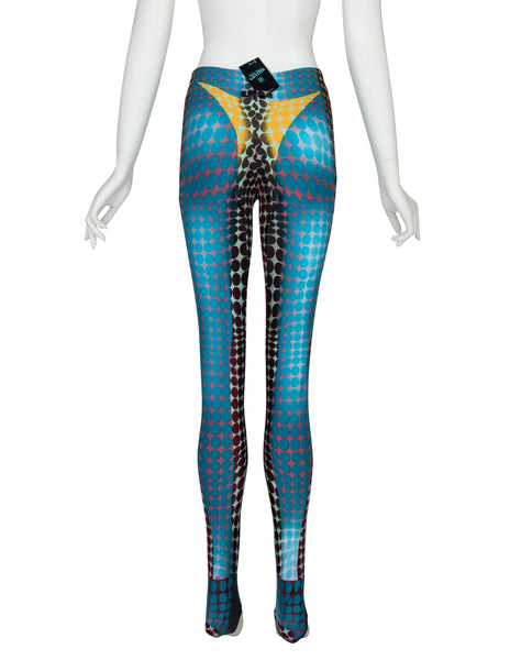 Jean Paul Gaultier Vintage AW 1995 Cyber Collection Iconic Original Cyber Dot Trompe L'oeil Pants