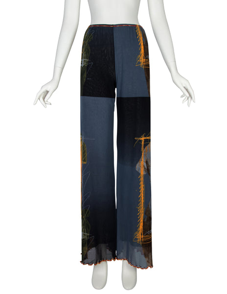 Jean Paul Gaultier Vintage SS 1999 Iconic Venus de Milo Trompe L'oeil Mesh Pants