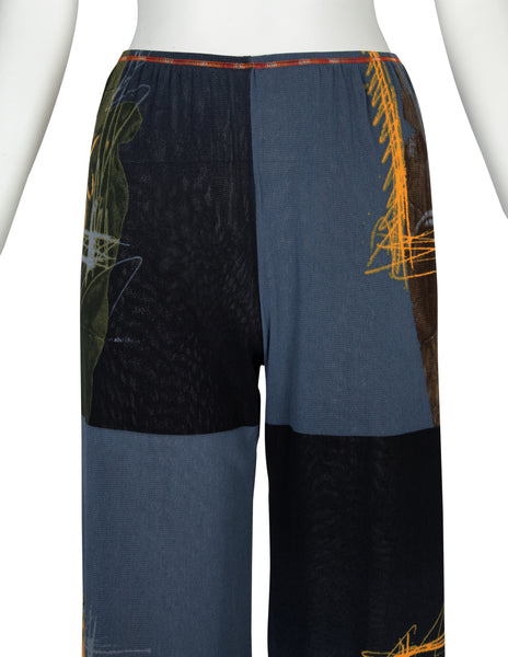 Jean Paul Gaultier Vintage SS 1999 Iconic Venus de Milo Trompe L'oeil Mesh Pants