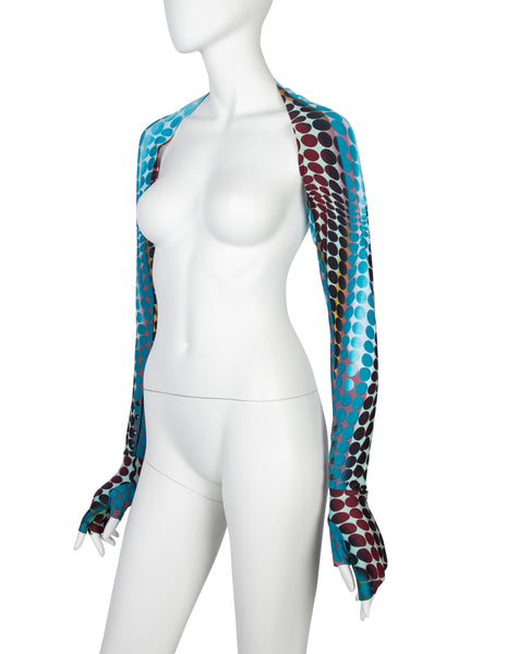 Jean Paul Gaultier Vintage AW 1995 Cyber Collection Iconic Original Cyber Dot Gloved Shrug