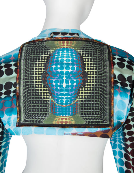 Jean Paul Gaultier Vintage AW 1995 Cyber Collection Iconic Original Cyber Dot Gloved Shrug